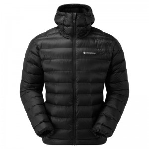 Montane Alpine 850 Lite Met Capuchon Donsjas Heren Zwart | IUZ5153DP