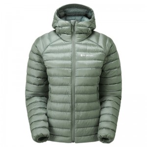 Montane Anti-Freeze Met Capuchon Donsjas Dames Grijs Groen | GYA5569NN