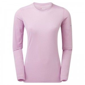 Montane Dart Lite Long Sleeve T-shirts Dames Grijs Paars | YYV9219DA