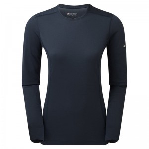 Montane Dart Lite Long Sleeve T-shirts Dames Donkerblauw | IGR9111DB