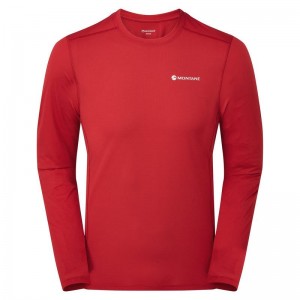 Montane Dart Lite Long Sleeve T-shirts Heren Donkerrood | QAX1884WD