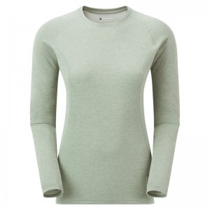 Montane Dart Long Sleeve T-shirts Dames Grijs Groen | MGZ9025IJ