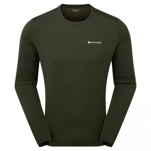 Montane Dart Long Sleeve T-shirts Heren Donkergroen | GWP6562OX