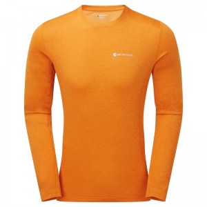 Montane Dart Long Sleeve T-shirts Heren Oranje | XTF6198AM