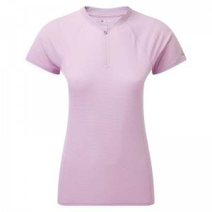 Montane Dart Nano Zip T-shirts Dames Grijs Paars | ZSD9348LW