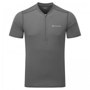 Montane Dart Nano Zip T-shirts Heren Donkergrijs | ZQP7984SB