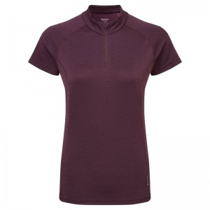 Montane Dart Zip T-shirts Dames Paars | WPT8072WV