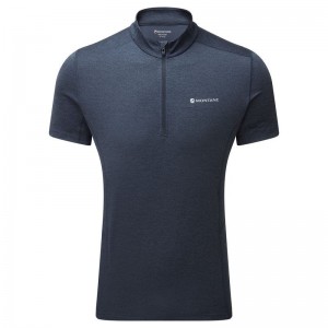 Montane Dart Zip T-shirts Heren Donkerblauw | CDE1662XE