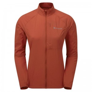 Montane Featherlite Windproof Jassen Dames Oranje Rood | VEM136ZK