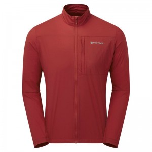 Montane Featherlite Windproof Jassen Heren Donkerrood | ZXH527NP