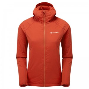 Montane Fireball Lite Met Capuchon Geïsoleerde Jassen Dames Oranje Rood | FWQ3926FC