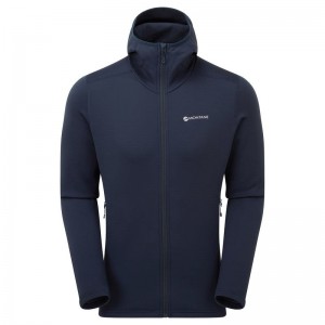 Montane Fury Met Capuchon Fleece Jassen Heren Donkerblauw | RVK9126UB