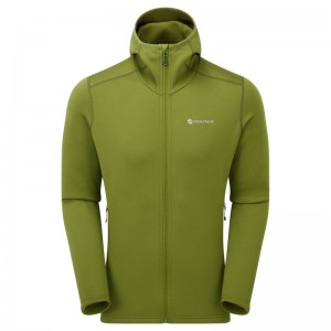 Montane Fury Met Capuchon Fleece Jassen Heren Groen | HYL9172TT