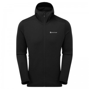 Montane Fury Met Capuchon Fleece Jassen Heren Zwart | TUJ2461TB