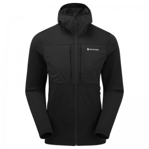 Montane Fury XT Met Capuchon Fleece Jassen Heren Zwart | MTW339QB