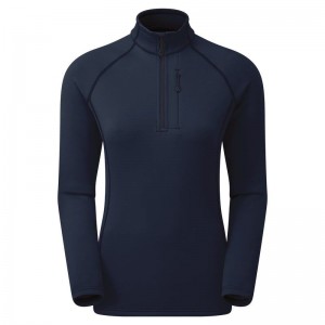 Montane Fury Zip Pull-On Vlies Dames Donkerblauw | NYL4679AA