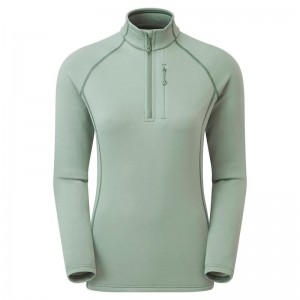 Montane Fury Zip Pull-On Vlies Dames Grijs Groen | XLL3226HM