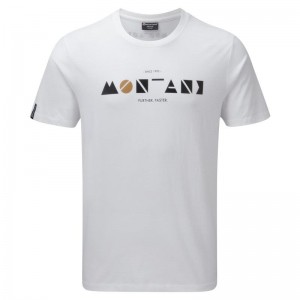 Montane Geometry T-shirts Heren Wit | UZB9838WC