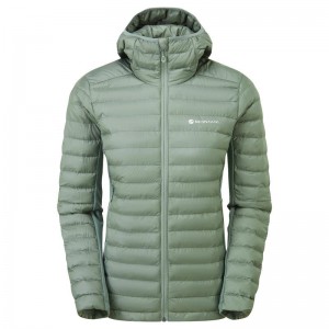 Montane Icarus Lite Met Capuchon Jassen Dames Grijs Groen | BYI88100BO