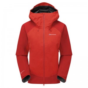 Montane Phase XPD Waterdichte Jas Dames Rood | MBU8539BT