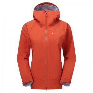 Montane Phase XT Waterdichte Jas Dames Oranje Rood | EGA6669DA