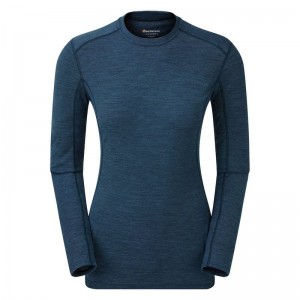 Montane Primino 140 Long Sleeve T-shirts Dames Donkerblauw Blauw | NNA4250MT