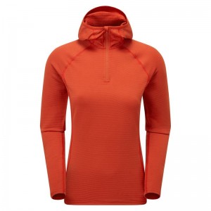 Montane Protium Lite Met Capuchon Pull On Vlies Dames Oranje Rood | WOV1425JS