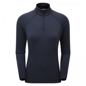 Montane Protium Lite Pull On Vlies Dames Donkerblauw | IHJ7575EK