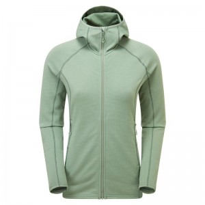 Montane Protium Met Capuchon Fleece Jassen Dames Grijs Groen | LTO1997JN