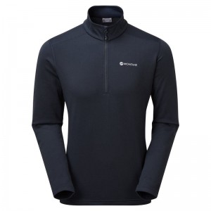 Montane Protium Pull On Vlies Heren Donkerblauw | BBB9242HW