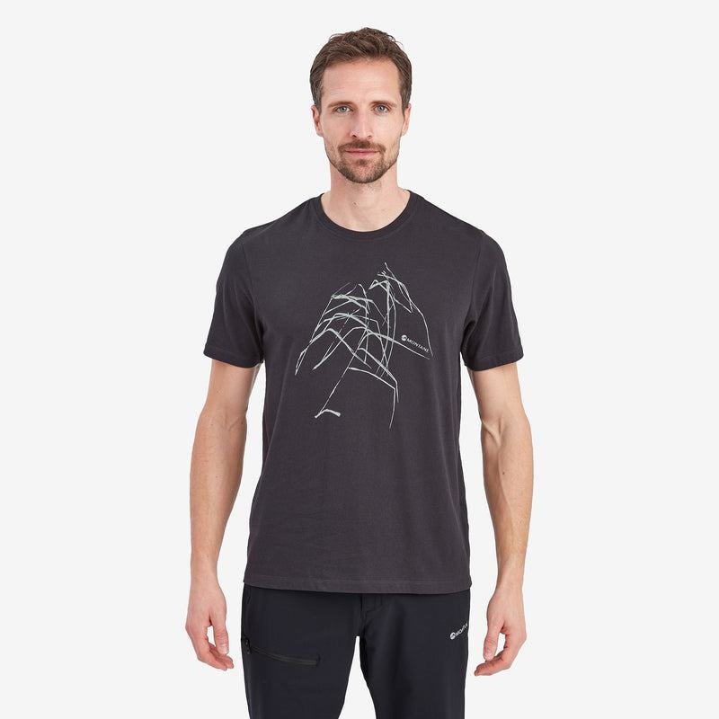 Montane Abstract Mountain T-shirts Heren Grijs | KSE824XA