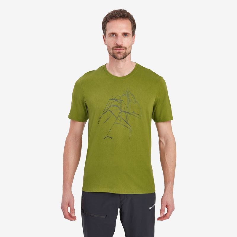 Montane Abstract Mountain T-shirts Heren Groen | GVL10076EW