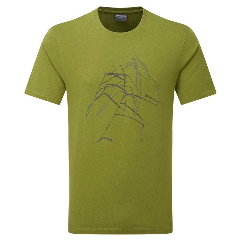 Montane Abstract Mountain T-shirts Heren Groen | GVL10076EW