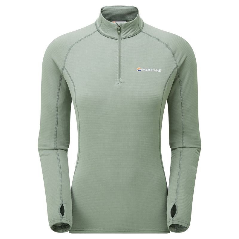 Montane Allez Micro Pull-On Fleece Jassen Dames Grijs Groen | ZZJ6758ZP