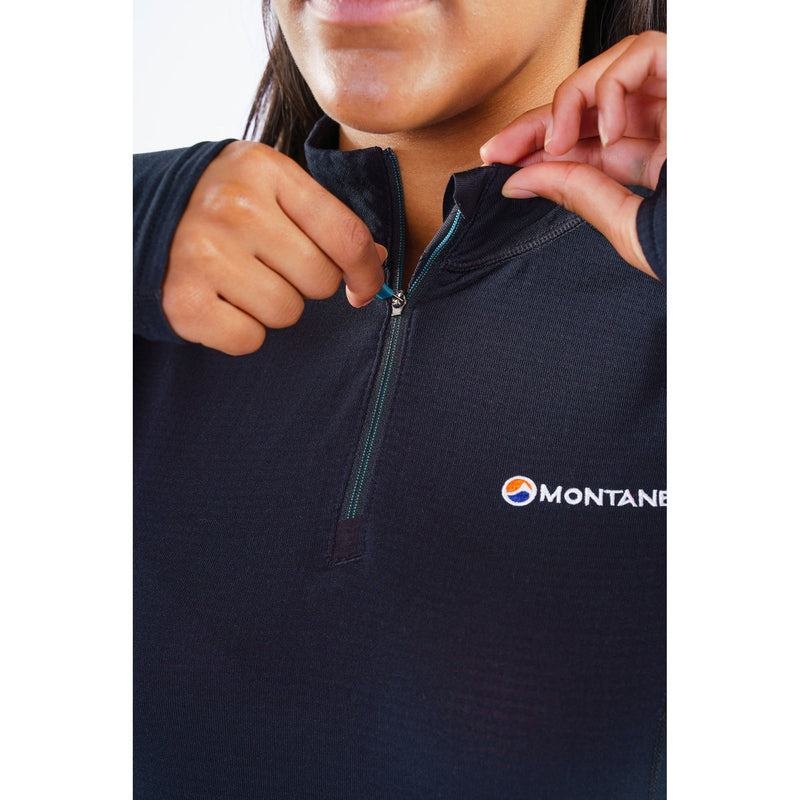 Montane Allez Micro Pull-On Fleece Jassen Dames Zwart | DYB2711SN