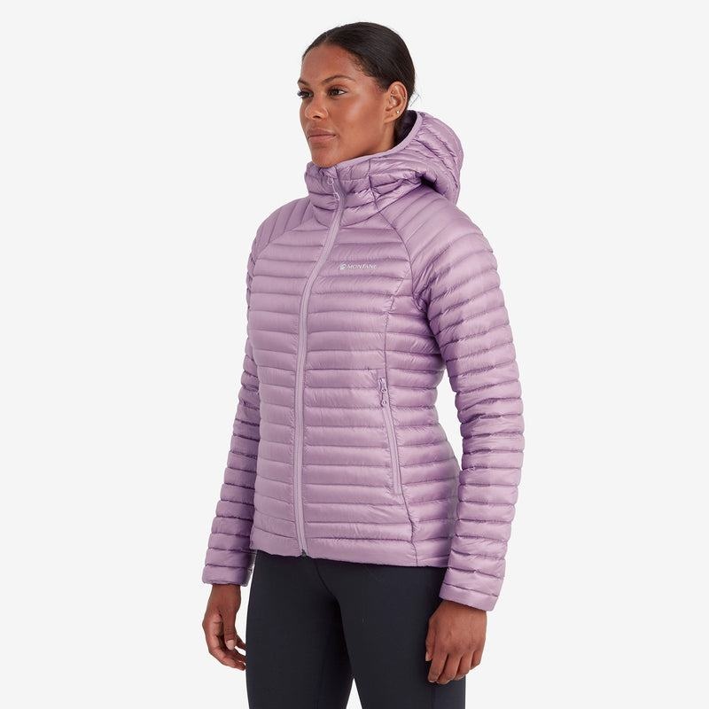 Montane Anti-Freeze Lite Met Capuchon Donsjas Dames Grijs Paars | BIC9840ZE