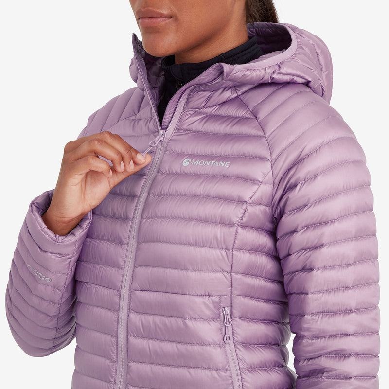 Montane Anti-Freeze Lite Met Capuchon Donsjas Dames Grijs Paars | BIC9840ZE