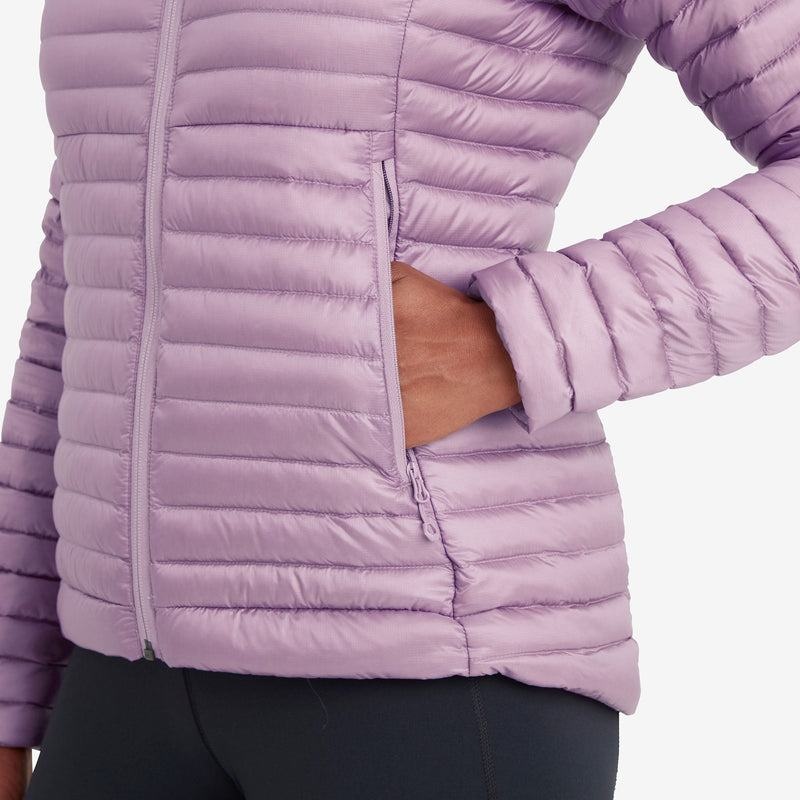 Montane Anti-Freeze Lite Met Capuchon Donsjas Dames Grijs Paars | BIC9840ZE