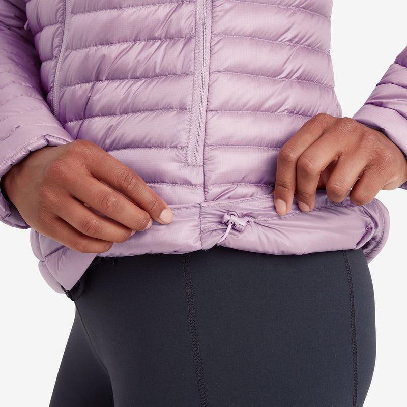 Montane Anti-Freeze Lite Met Capuchon Donsjas Dames Grijs Paars | BIC9840ZE