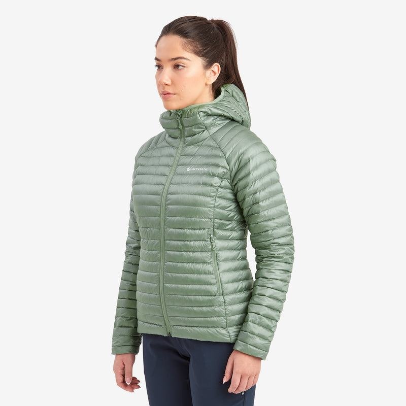 Montane Anti-Freeze Lite Met Capuchon Donsjas Dames Grijs Groen | VAP9621ST