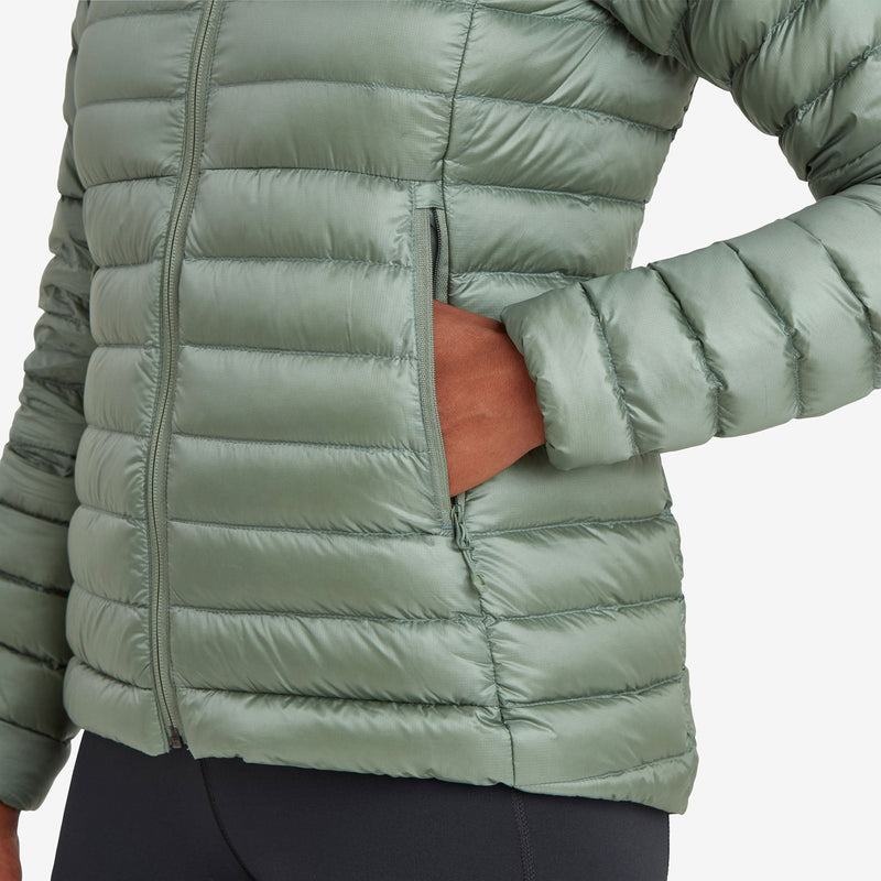 Montane Anti-Freeze Met Capuchon Donsjas Dames Grijs Groen | GYA5569NN