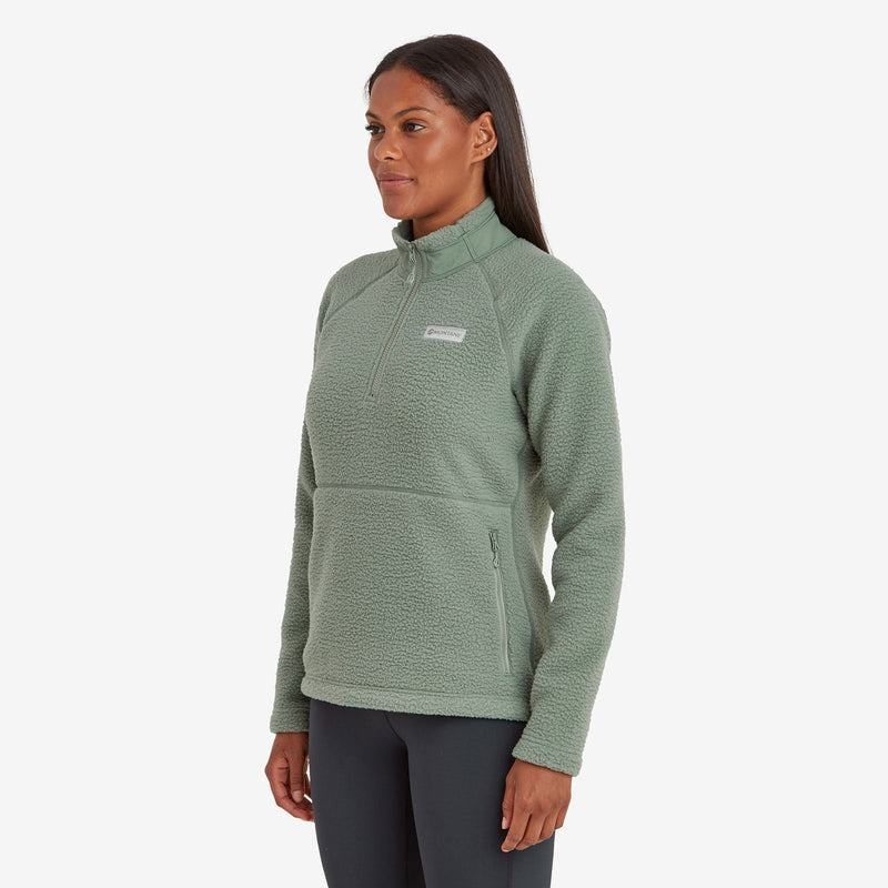 Montane Chonos Smock Pull On Vlies Dames Grijs Groen | IWU9976MN