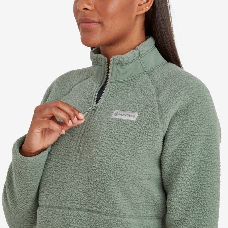 Montane Chonos Smock Pull On Vlies Dames Grijs Groen | IWU9976MN