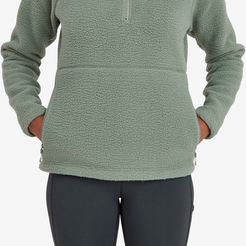 Montane Chonos Smock Pull On Vlies Dames Grijs Groen | IWU9976MN