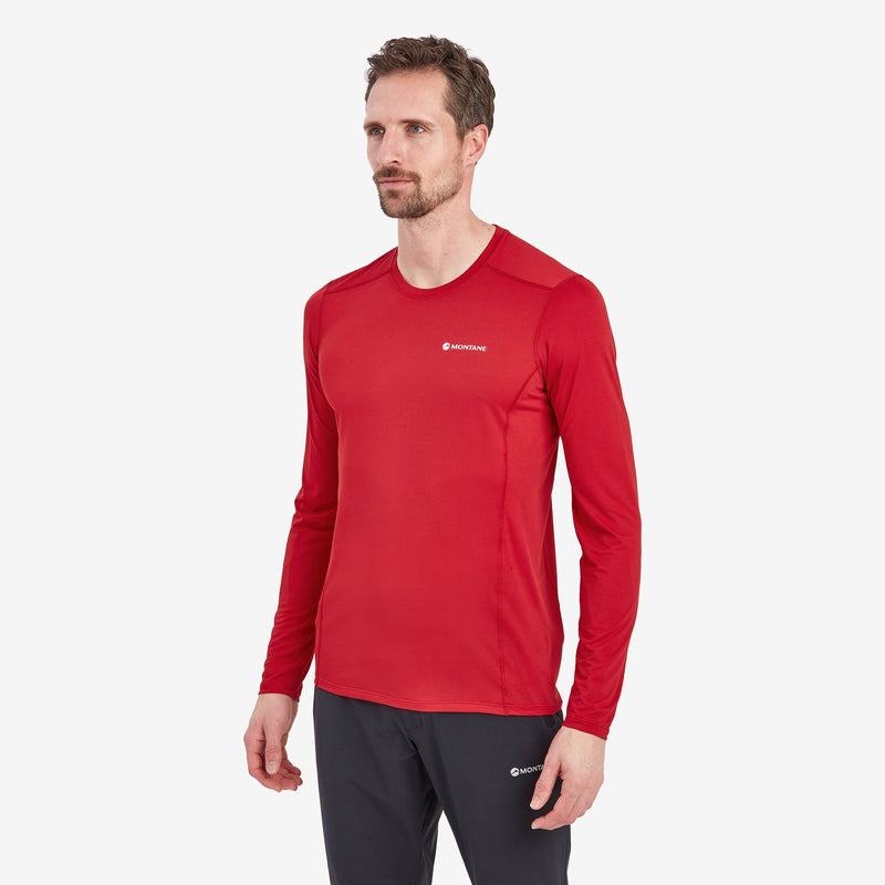 Montane Dart Lite Long Sleeve T-shirts Heren Donkerrood | QAX1884WD