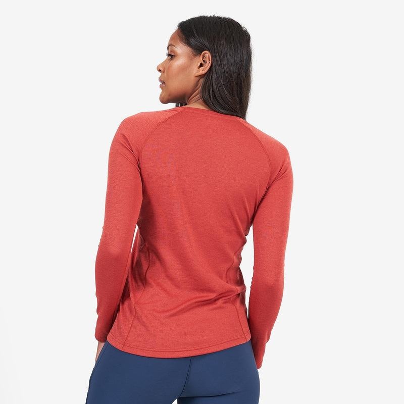 Montane Dart Long Sleeve T-shirts Dames Oranje Rood | HOT8849BJ