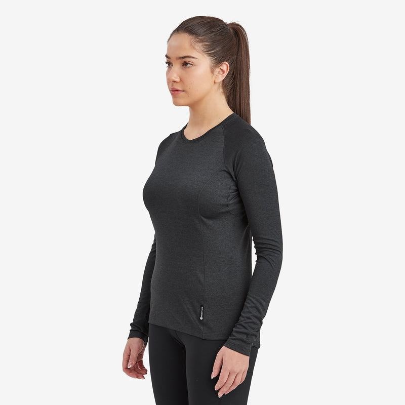 Montane Dart Long Sleeve T-shirts Dames Zwart | IZW2856UC