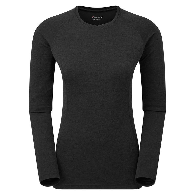 Montane Dart Long Sleeve T-shirts Dames Zwart | IZW2856UC