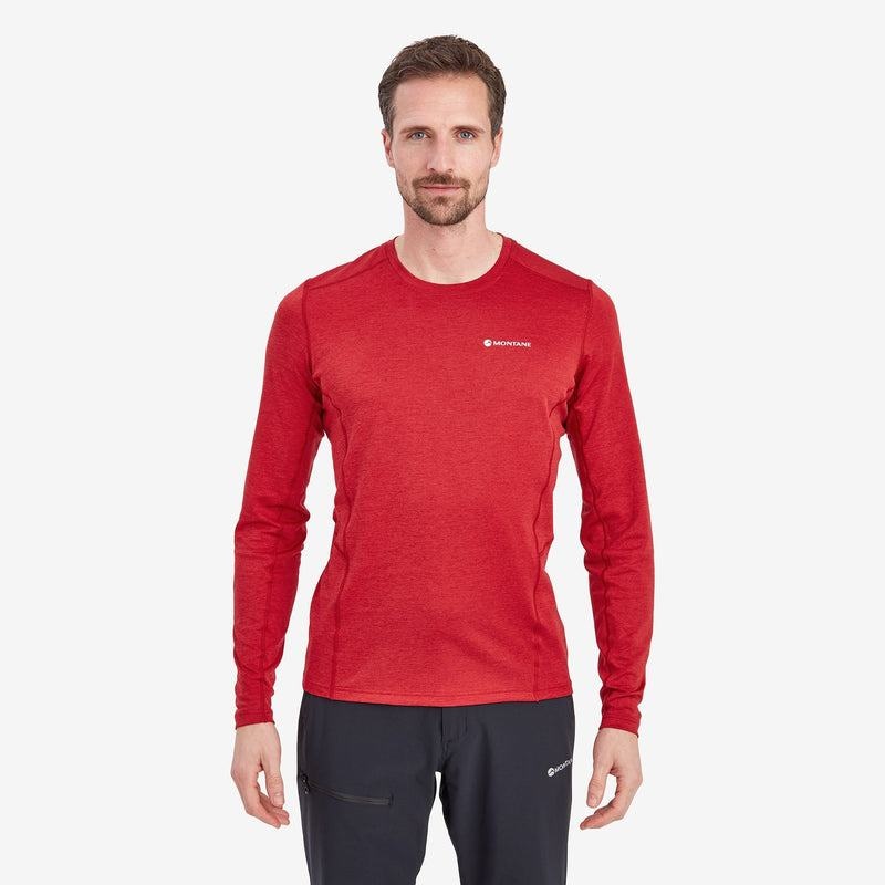 Montane Dart Long Sleeve T-shirts Heren Donkerrood | ORL8239SK