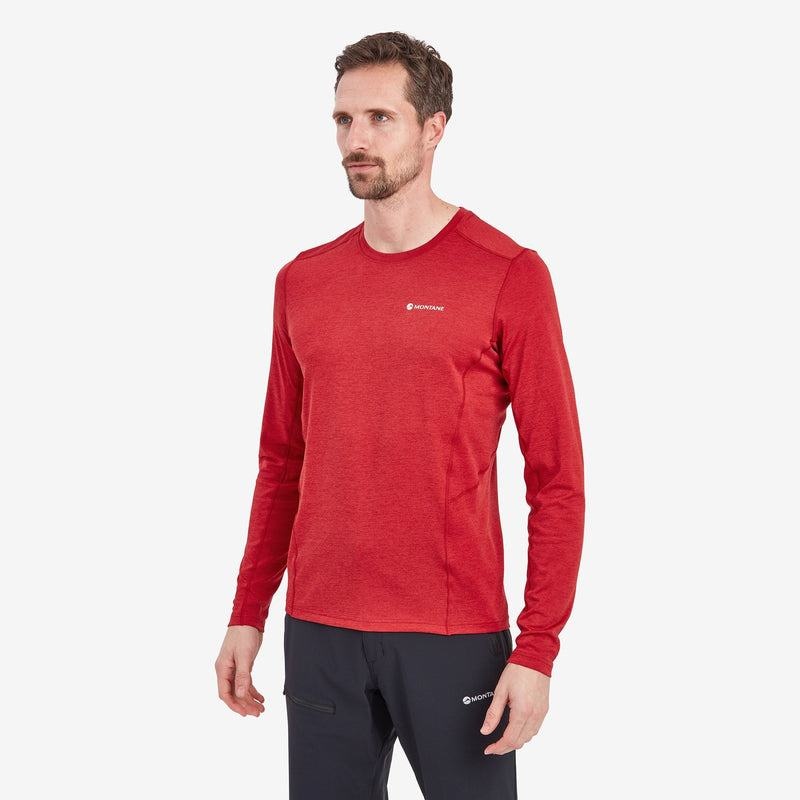 Montane Dart Long Sleeve T-shirts Heren Donkerrood | ORL8239SK